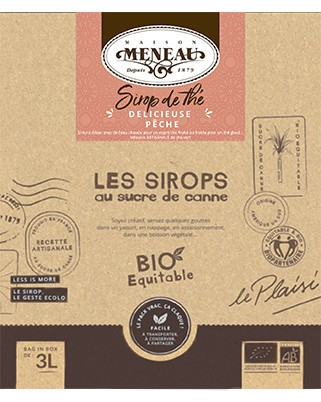 Sirop de thé pêche BIO Équitable 3L Meneau