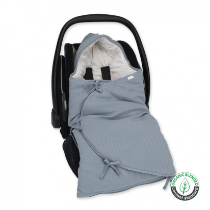 Nid d'ange double 0-4 mois Waffle Bleu jeans Bemini