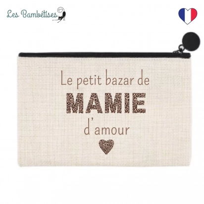 Pochette Trousse de toilette Le petit bazar de Mamie d'amour Les Bambetises