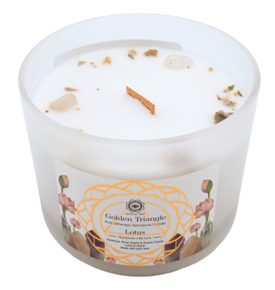 Bougie Green Tree 'Triangle d'Or' Lotus 256g