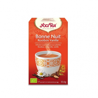 Infusion ayurvédique aux plantes Bonne nuit Rooibos vanille Yogi Tea