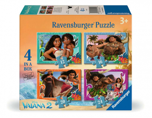 4 Puzzles Evolutif Vaiana 12-16-20-24 pièces Ravensburger