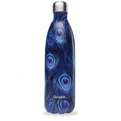 Bouteille Isotherme - 1L - Bleu Paon - Qwetch