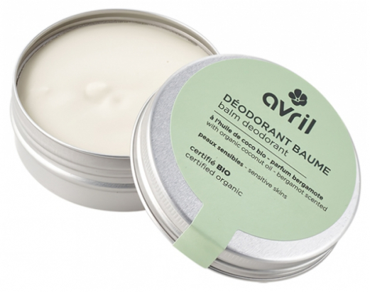 Baume déodorant à l' huile de coco et Bergamote Bio Avril