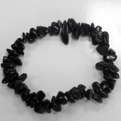Bracelet en Éclat de Pierre - Agate Noire