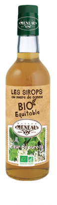 Sirop de fleur de sureau au sucre de canne bio équitable 50cl Meneau