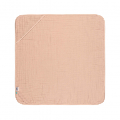 Cape de bain en gaze de coton Rose clair Lassig