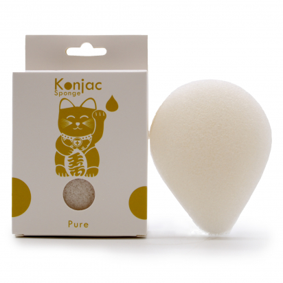 Éponge Konjac en forme de Goutte - Naturelle - Peaux sensibles