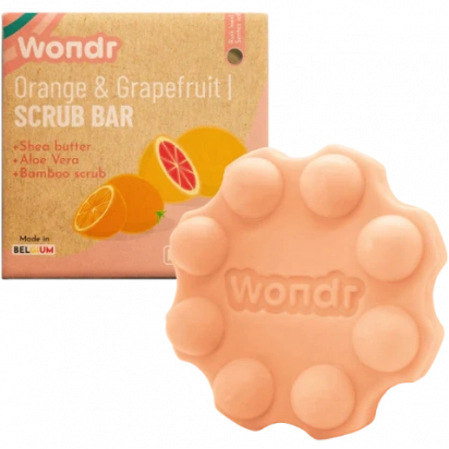 Savon gommage solide Orange & Pamplemousse - Scrub Bar Wondr Care