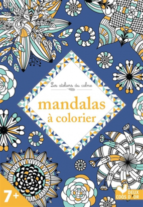 Mandalas à colorier Deux coqs d'or