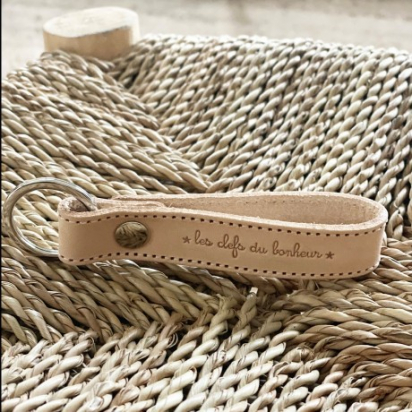 Porte-clefs en cuir 'Les clefs du bonheur' Marcel et Lily