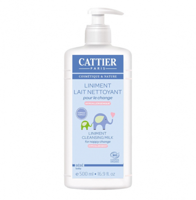 Liniment Lait nettoyant bio pour le change 500 ml Cattier