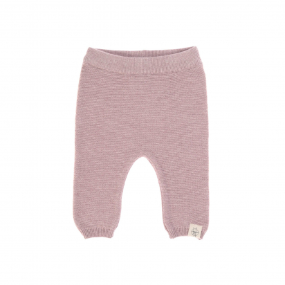 Pantalon tricoté coton bio et soie Garden Explorer Rose clair Lassig