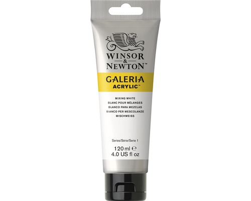 Peinture acrylique Blanc pour mélanges 120 ml Galeria Winsor et Newton