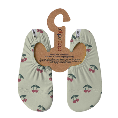 Slipstop Chaussons Antidérapants Cherry Green 33-35 (chaussons enfant) légers multi-usages Slipstop