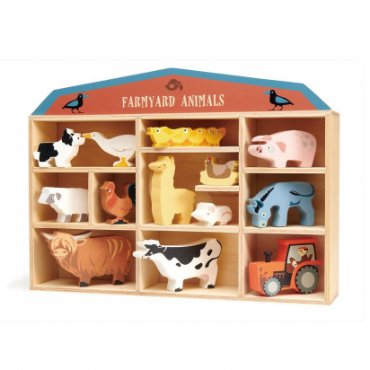 Animaux de la ferme en bois Tender Leaf Toys