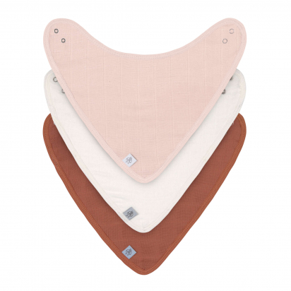 Bavoirs Bandanas Pink, Milky, Rust Lassig