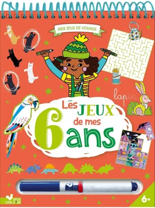 Les jeux de mes 6 ans - Bloc avec feutre effaçable Deux coqs d'or
