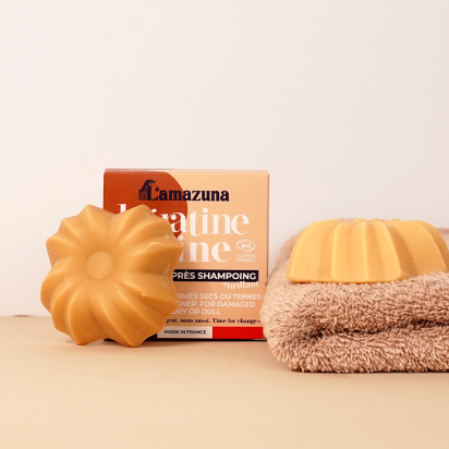 Masque - Après-shampooing solide Kératine shine - masque & après-shampoing Lamazuna