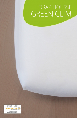 Drap housse blanc - GREEN CLIM - 60x120 cm - Kadolis