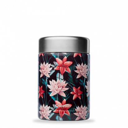 Boîte repas et soupe en inox 650 ml Tropical noir Qwetch