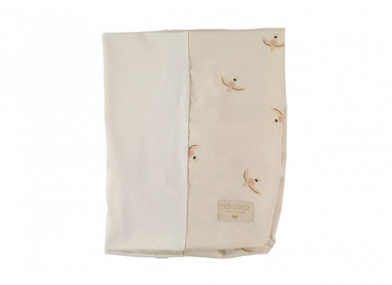 Housse de matelas à langer - nude haiku birds natural - Nobodinoz