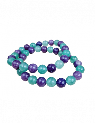 Bracelet Aventurine et Lépidolite perles