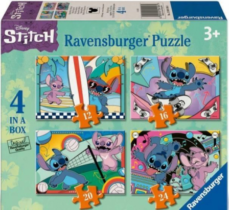 Ravensburger Disney en vacances Puzzle 4 en 1 Stitch 12/16/20/24