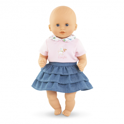 T-Shirt et Jupe à volants Week-end à Paris pour poupon 30 cm Corolle