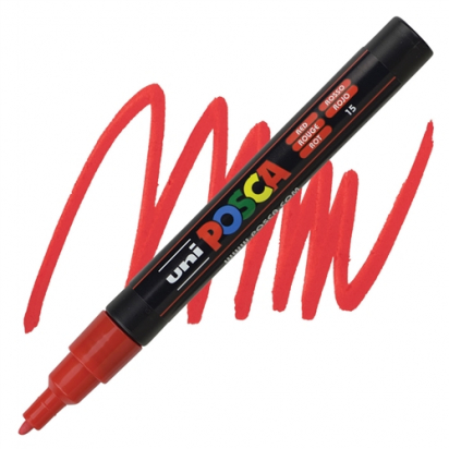 Marqueur PC3M pointe fine 0,9-1,3 mm Rouge POSCA