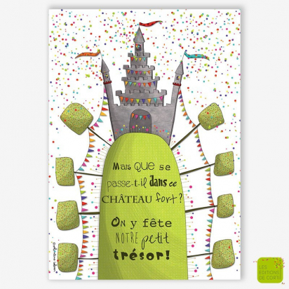 Carte anniversaire Château fort