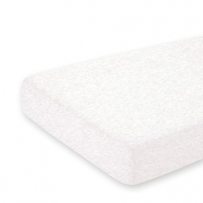 Drap housse lit en coton 70x140cm Beige chiné Bemini