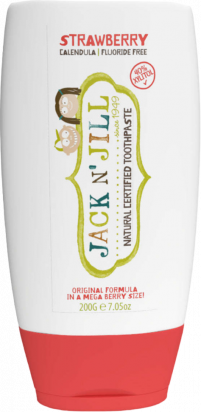 Dentifrice naturel au goût fruité BIO Fraise GRAND FORMAT Jack n'Jill