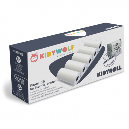 Kidyprint Rouleaux de papier thermique classique Kidyroll  Kidywolf