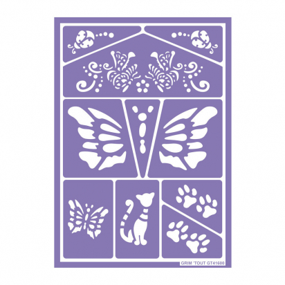 Pochoir de maquillage Chat et Paillons Grim'tout