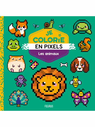 Je colorie en Pixels Les animaux Fleurus