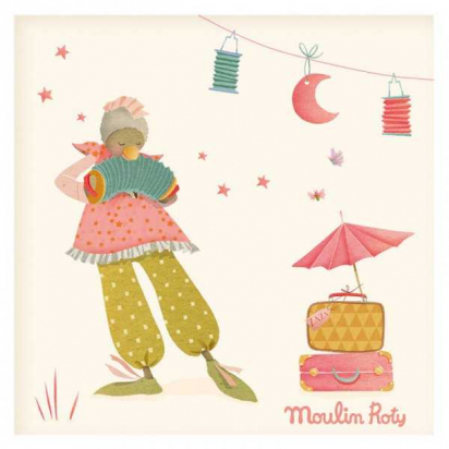 Tableau Zaza la poule 30x30 - Les tartempois- Moulin roty