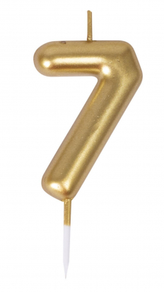 Bougie or - chiffre 7