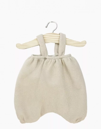 Barboteuse Clara en maille nid d’abeille lin pour poupée 34 cm Minikane