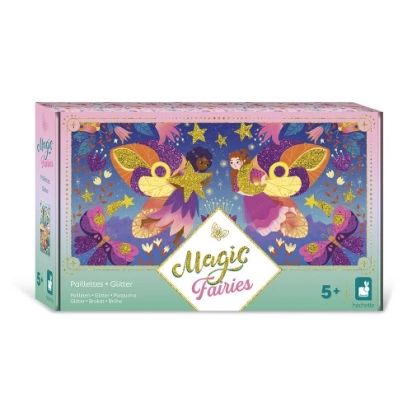 Kit créatif Paillettes Magic Fairies – 3 tableaux dès 5 ans – Janod