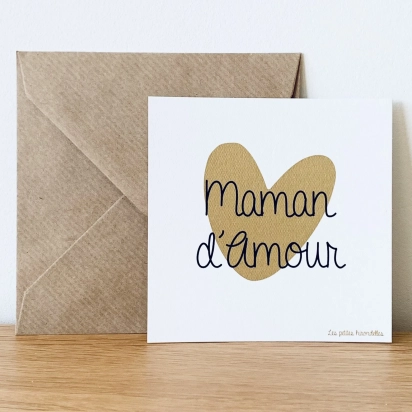Carte Maman d'amour Les petites hirondelles