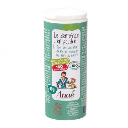 Dentifrice en poudre BIO Menthol - 40g - Anaé