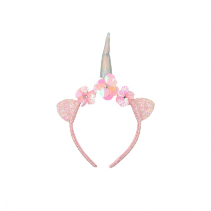 Bandeau pour cheveux enfant - Licorne - Paillettes