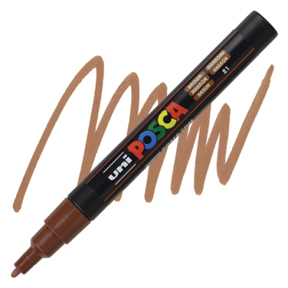Marqueur PC3M pointe fine 0,9-1,3 mm Marron POSCA