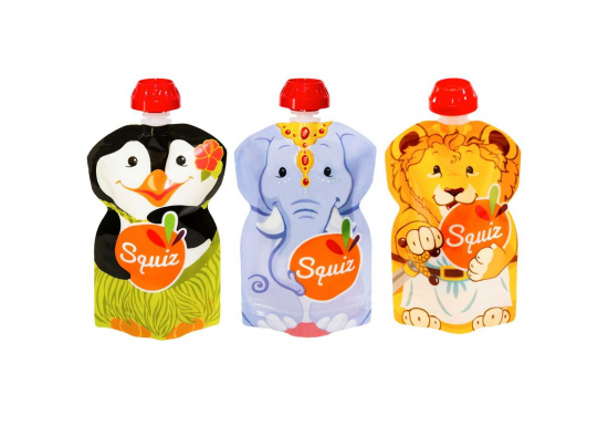 Lot de 3 gourdes souples - 130 ml - Squiz