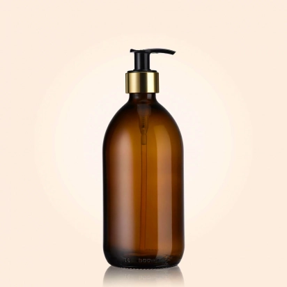 Flacon pompe en verre ambré 500 ml Little Pots