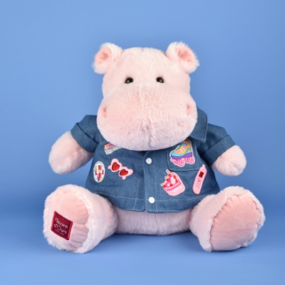 Peluche Hippopotame PINK MALLOW 38 cm Histoire d'ours