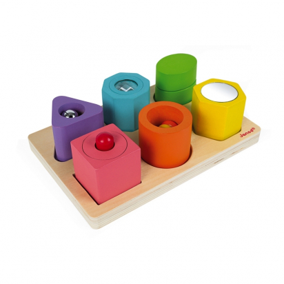 Puzzle 6 cubes sensoriels I Wood - Janod