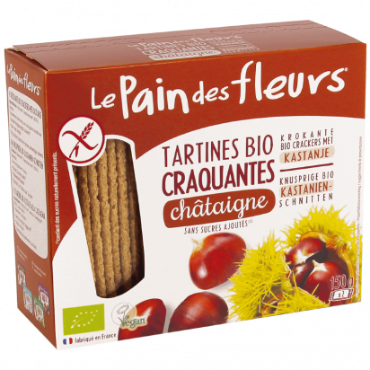 Tartines craquantes BIO Chataigne 150 gr Le pain des fleurs