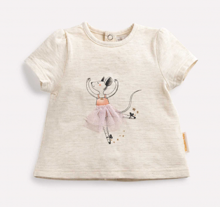 T-shirt danseuse Tanya - Il était une fois - Moulin roty 